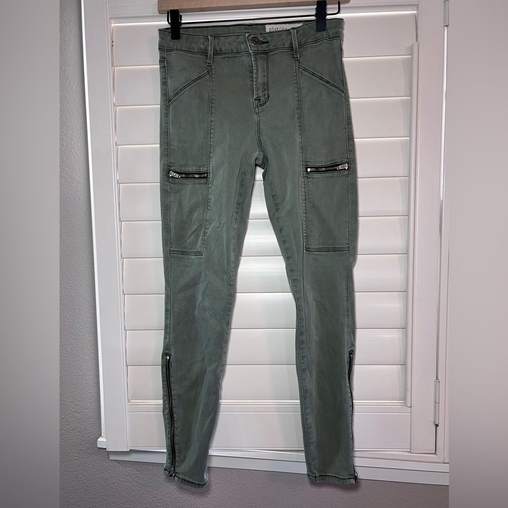 pistola Olive Green Cargo Skinny Jeans 28